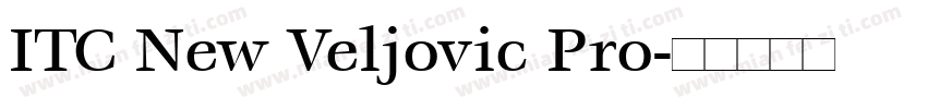 ITC New Veljovic Pro字体转换
